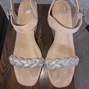 Madden Tan Sandals with Silver Braided Straps